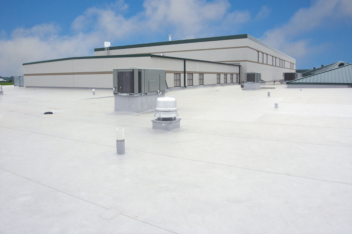 commercial roof installed